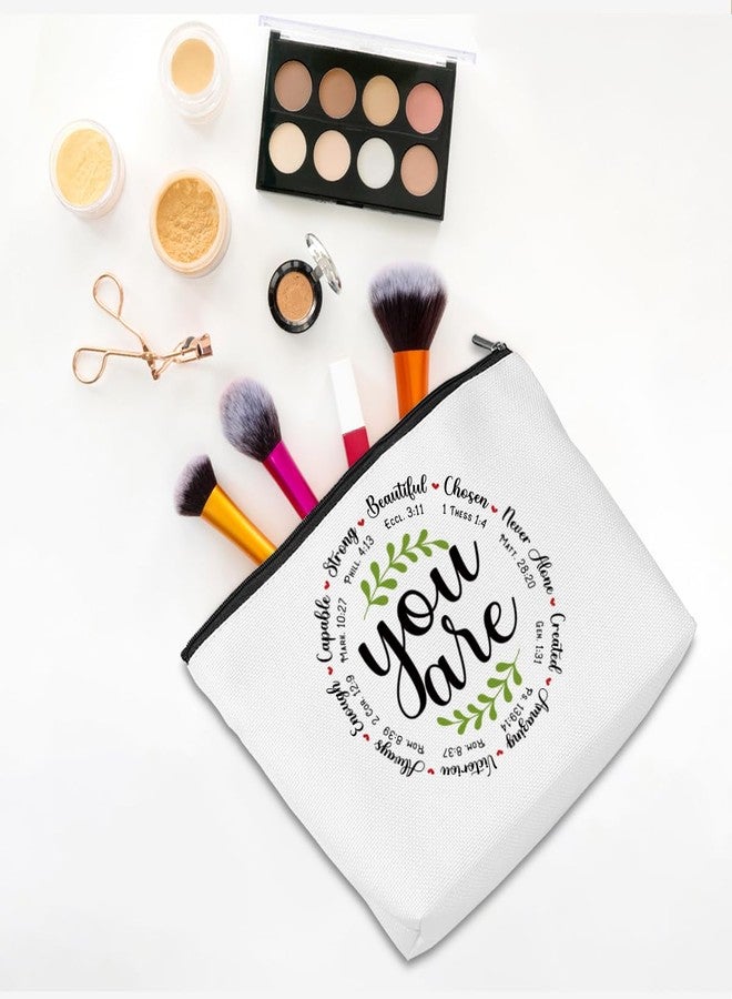 CQM Inspirational Gifts for Women Self Care Makeup Bag Mental Health Awareness Positive Affirmation Gifts for Her Girls Therapist Psychologist Tutor Zipper Pouch Toiletry Bag Christmas Birthday - Image 3