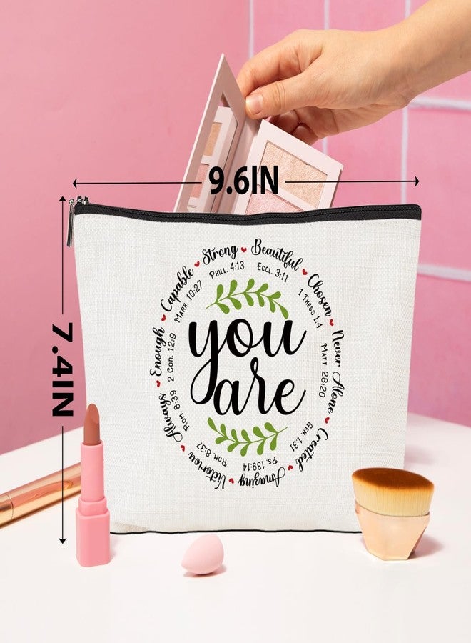 CQM Inspirational Gifts for Women Self Care Makeup Bag Mental Health Awareness Positive Affirmation Gifts for Her Girls Therapist Psychologist Tutor Zipper Pouch Toiletry Bag Christmas Birthday - Image 4