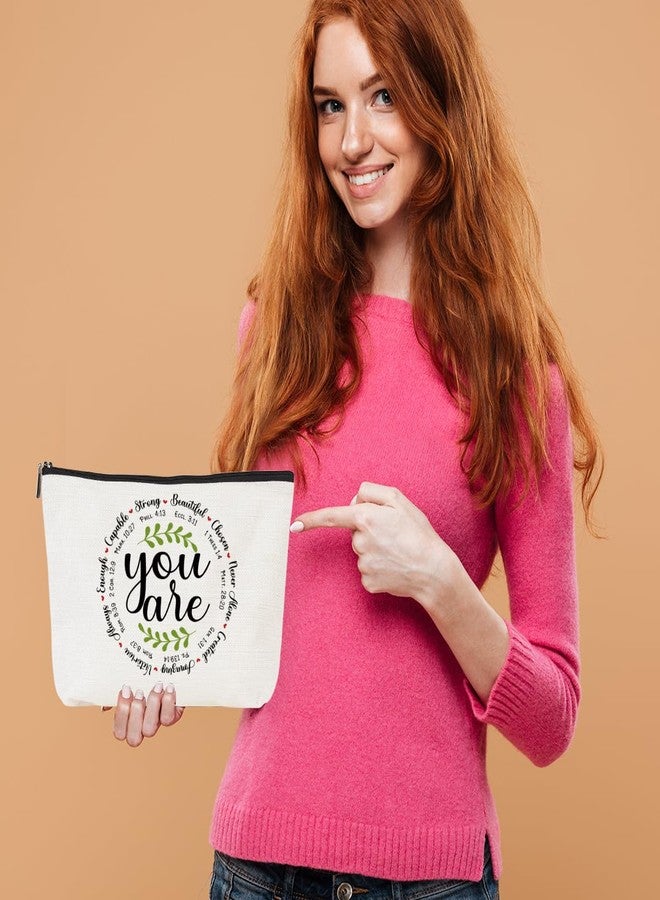 CQM Inspirational Gifts for Women Self Care Makeup Bag Mental Health Awareness Positive Affirmation Gifts for Her Girls Therapist Psychologist Tutor Zipper Pouch Toiletry Bag Christmas Birthday - Image 2