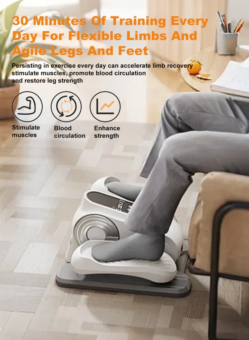 EzzySo آلة المشي الكهربائية معدات إعادة تأهيل كبار السن جهاز تمرين دواسة القدم جهاز رياضي لإعادة تأهيل السكتة الدماغية وشلل نصفي مع جهاز تحكم عن بعد و 12 سرعة قابلة للتعديل - Image 2