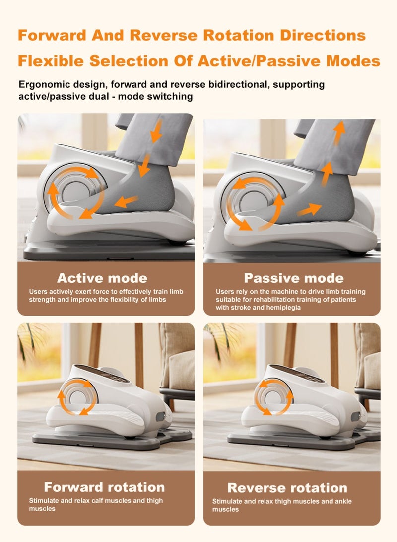 EzzySo آلة المشي الكهربائية معدات إعادة تأهيل كبار السن جهاز تمرين دواسة القدم جهاز رياضي لإعادة تأهيل السكتة الدماغية وشلل نصفي مع جهاز تحكم عن بعد و 12 سرعة قابلة للتعديل - Image 5