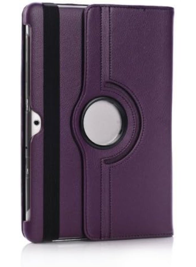 Leather 360 Degree Rotating Case Cover Stand For iPad Air iPad 5 Purple - Image 3