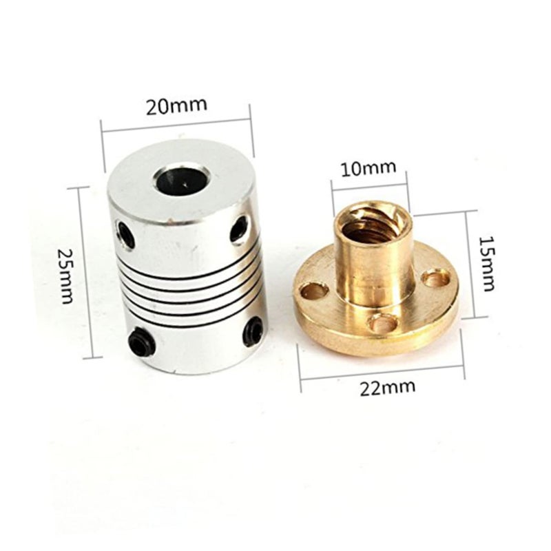 طقم براغي طابعة ثلاثية الأبعاد من الفولاذ المقاوم للصدأ مع الصواميل والوصلات والمحامل سهلة التركيب - Image 3