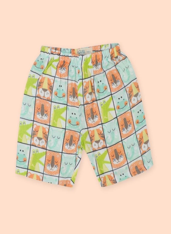 A toddler thing - 100% Organic Cotton Muslin Jabla & Shorts | Zoodle Blocks | White | Size - Newborns | for Boys & Girls | Super Soft & Breathable Baby Products | Casual Clothing - Image 3