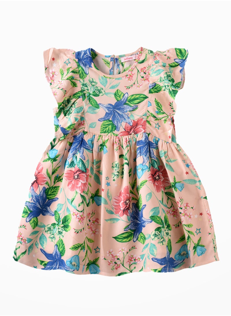 Jelliene Blooming Adventures: Girls' Dress Comfort, Style & Twirls  - Image 1