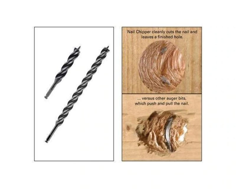 WoodOwl 03711 Tri-Cut 7/8-Inch by 7-1/2-Inch Nail Chipper Auger Bit - Image 1