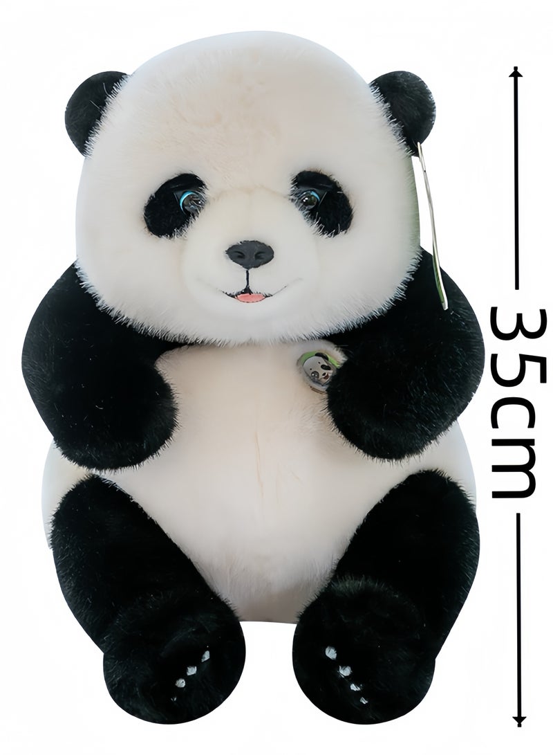 دمية أطفال، دمية باندا، لعبة باندا هوا هوا القطيفة، عالية الجودة، رقيقة وناعمة، ارتفاع 35 سم، نجمة أنثى في عالم الباندا، أفضل هدية عيد ميلاد، هدية للحفلات، هدية تخرج، هدية عيد الطفل - Image 2
