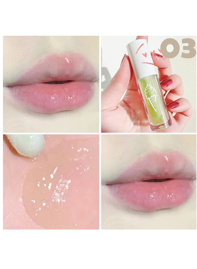 SYOSI Lip Glow Oil Transparent Toot Lip Oil Portable Plumping Moisturizing Clear Lip Gloss for Dry and Chapped Lips Natural Nourishing Lip Care Deep Repair Use with Lipstick 3PCS - Image 4