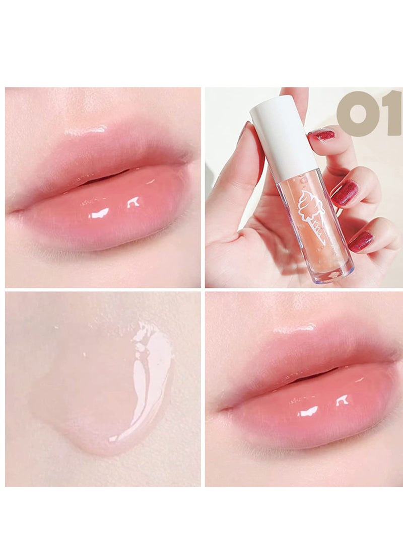 SYOSI Lip Glow Oil Transparent Toot Lip Oil Portable Plumping Moisturizing Clear Lip Gloss for Dry and Chapped Lips Natural Nourishing Lip Care Deep Repair Use with Lipstick 3PCS - Image 2