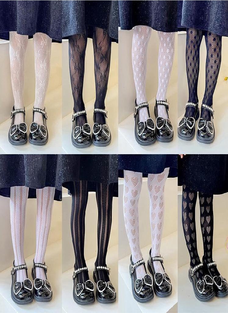 Eckek - Girls Spring Summer Tights Lace Stocking Fishnet Trousers Cotton One-Piece Pantyhose New Style Baby - Image 1