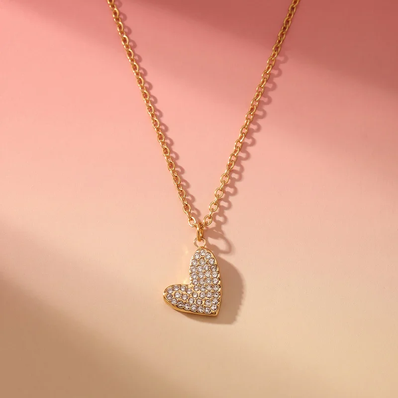 Palmonas 18k Gold Plated Petite Heart Spark Pendant Necklace For Women - Waterproof & Anti-Tarnish