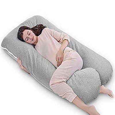 Snoozy Snoozy Ultra Soft UShape Pregnancy PillowMaternity Pillow Multi Purpose with Removable Cover Zip Grey  - Image 4