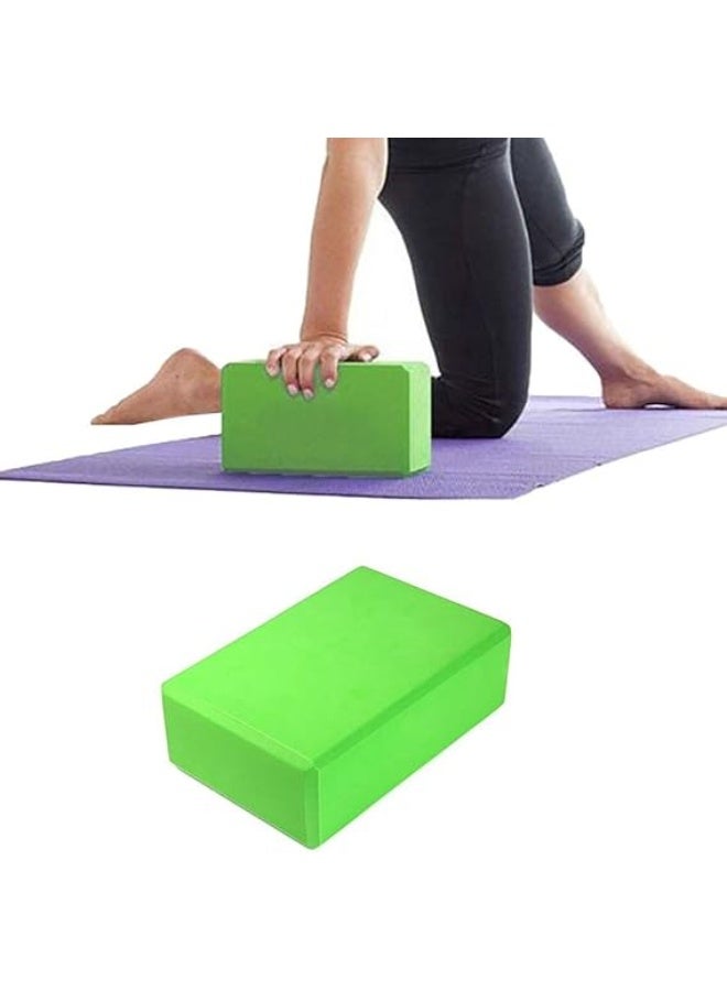 مكعب اليوجا عالي الكثافة من سبورت كيو، إسفنج EVA غير قابل للانزلاق، لتحسين التمدد في اليوجا والبيلاتس واللياقة البدنية (عبوة من قطعتين) - Image 1