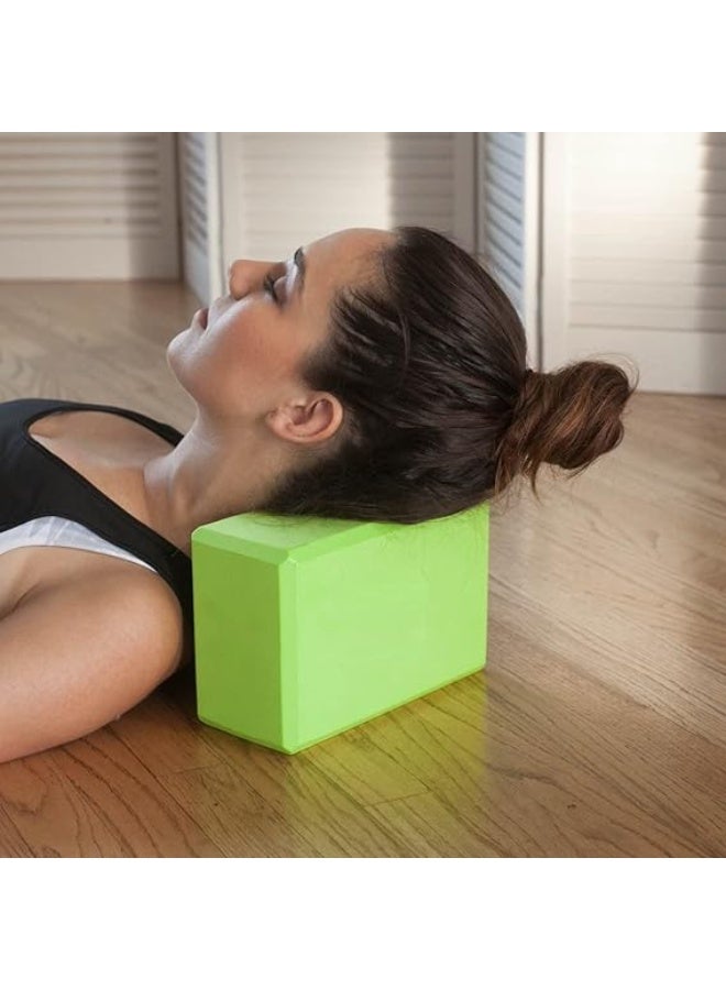 مكعب اليوجا عالي الكثافة من سبورت كيو، إسفنج EVA غير قابل للانزلاق، لتحسين التمدد في اليوجا والبيلاتس واللياقة البدنية (عبوة من قطعتين) - Image 4