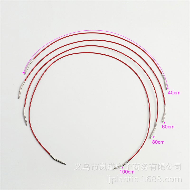 New circular needle set red aluminum oxide sweater needles with red DIY hand knitting tools wholesale CK034 Red ring needle set - Image 5
