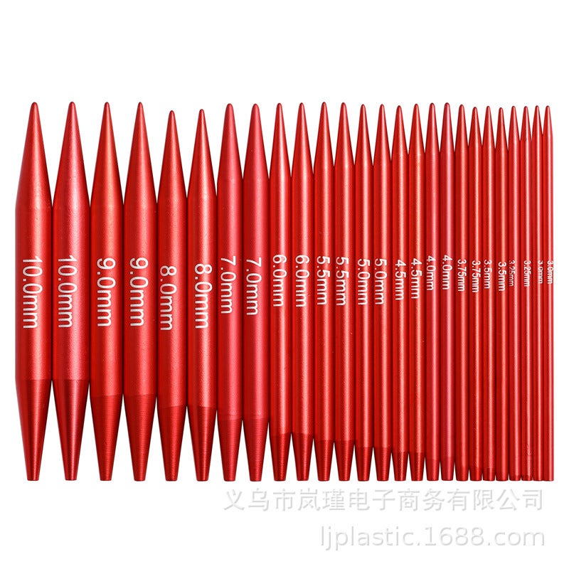 New circular needle set red aluminum oxide sweater needles with red DIY hand knitting tools wholesale CK034 Red ring needle set - Image 3