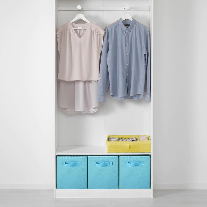 PowerKing Storage Box, 2 Pieces Foldable Storage Cube Fabric Storage Box, Cube Shape, Sky Blue - Image 3