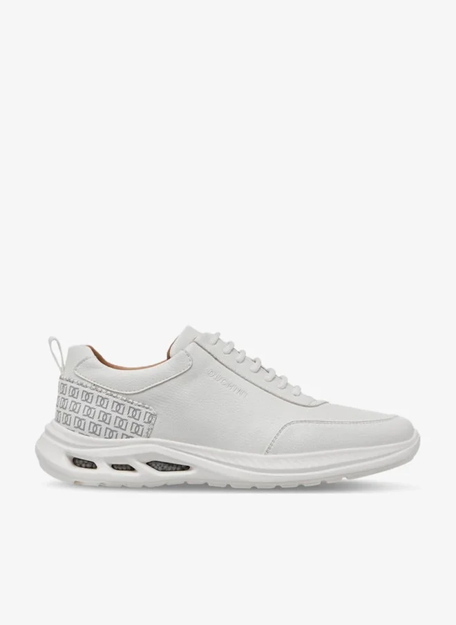 DUCHINI Men's Monogram Print Lace-Up Sneakers