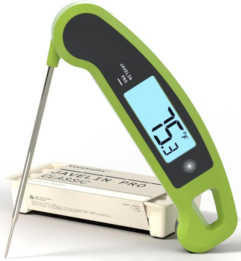 Lavatools Javelin PRO Duo Ambidextrous Backlit Professional Digital Instant Read Meat Thermometer for Kitchen, Food Cooking, Grill, BBQ, Smoker, Candy, Home Brewing, Coffee, and Oil Deep Frying - Image 1