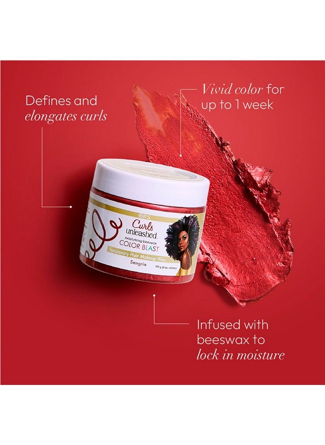 Curls Unleashed - Curls Unleashed Color Blast Temporary Color Wax, Infused with Beeswax & Castor Oil, Sangria (6.0 oz). - Image 1