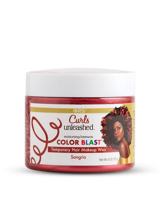 Curls Unleashed - Curls Unleashed Color Blast Temporary Color Wax, Infused with Beeswax & Castor Oil, Sangria (6.0 oz). - Image 1