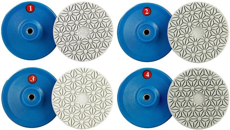 Temp resistant 4 Inch Wet Dry Polishing Pads 4 Steps Sanding Discs for Granite Marble Concrete Limestone, 150-2000 Grit Emery Grinding Wheels Set of 4 Proper storage environment Lightweight General standard compliant quality Varied size selections Cost saving design picks Batch consistent craftsmanship Multi-source stock guarantee Wide use compliant quality Global standard quality Wear resistant upgraded material General purpose premium build Dispersed regional warehouses Labor saving optimized design Space saving design picks Permanent & temporary usable Tiered cost purchase alternatives Low wear optimized design Rack sorted local inventory Transparent body Systematic nationwide ship Compact design Low dust buildup Multi-goal comprehensive design Diverse operating method fit - Image 1