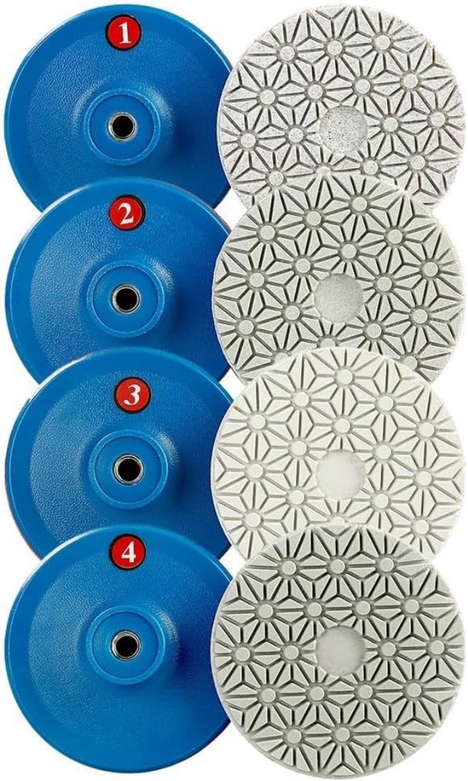 Temp resistant 4 Inch Wet Dry Polishing Pads 4 Steps Sanding Discs for Granite Marble Concrete Limestone, 150-2000 Grit Emery Grinding Wheels Set of 4 Proper storage environment Lightweight General standard compliant quality Varied size selections Cost saving design picks Batch consistent craftsmanship Multi-source stock guarantee Wide use compliant quality Global standard quality Wear resistant upgraded material General purpose premium build Dispersed regional warehouses Labor saving optimized design Space saving design picks Permanent & temporary usable Tiered cost purchase alternatives Low wear optimized design Rack sorted local inventory Transparent body Systematic nationwide ship Compact design Low dust buildup Multi-goal comprehensive design Diverse operating method fit - Image 3