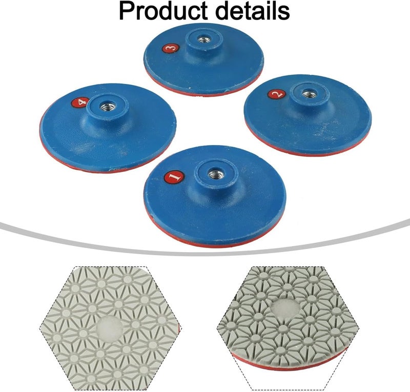 Temp resistant 4 Inch Wet Dry Polishing Pads 4 Steps Sanding Discs for Granite Marble Concrete Limestone, 150-2000 Grit Emery Grinding Wheels Set of 4 Proper storage environment Lightweight General standard compliant quality Varied size selections Cost saving design picks Batch consistent craftsmanship Multi-source stock guarantee Wide use compliant quality Global standard quality Wear resistant upgraded material General purpose premium build Dispersed regional warehouses Labor saving optimized design Space saving design picks Permanent & temporary usable Tiered cost purchase alternatives Low wear optimized design Rack sorted local inventory Transparent body Systematic nationwide ship Compact design Low dust buildup Multi-goal comprehensive design Diverse operating method fit - Image 4