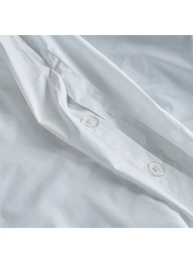 Home Box Purely-Percale 3-Piece 300TC Percale Twin Duvet Quilt Cover Set 150 x 220 cm