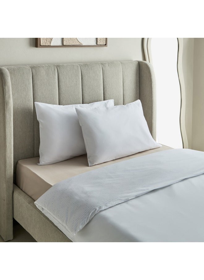 Home Box Purely-Percale 3-Piece 300TC Percale Twin Duvet Quilt Cover Set 150 x 220 cm  - Image 2