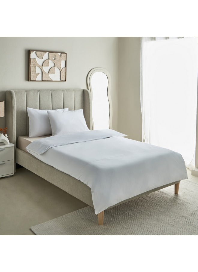 Home Box Purely-Percale 3-Piece 300TC Percale Twin Duvet Quilt Cover Set 150 x 220 cm  - Image 1