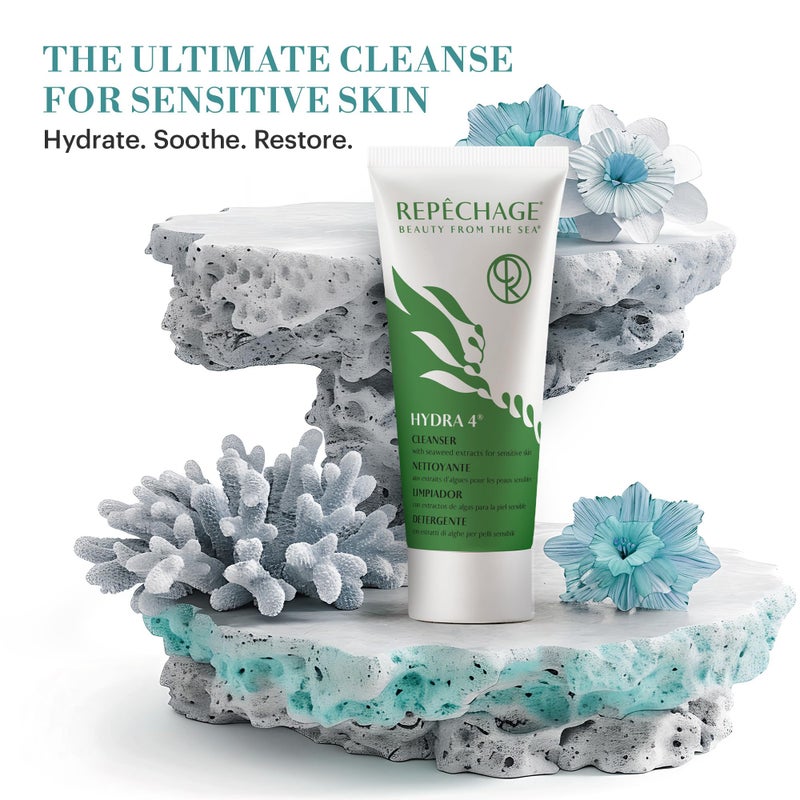Repechage Hydra 4 Cleanser with Seaweed Extracts for Sensitive Skin - Daily Hydrating Gentle Cleanser, Removes Waterproof Makeup, Exfoliating Lactic Acid, Balances and Moisturizes Skin, 6 oz. - Image 2