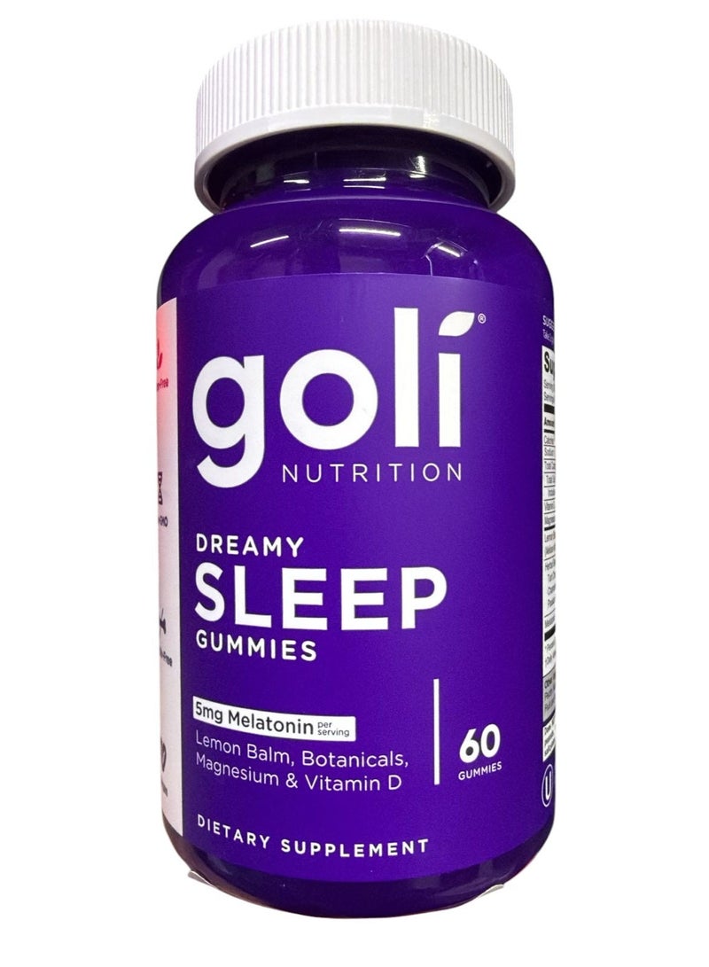 Goli حلوى دريمي سليب جيلي - 60 قطعة - الميلاتونين وفيتامين د والمغنيسيوم ومستخلص بلسم الليمون - خالية من الجيلاتين وخالية من الغلوتين ونباتية وغير معدلة وراثيًا - Image 3