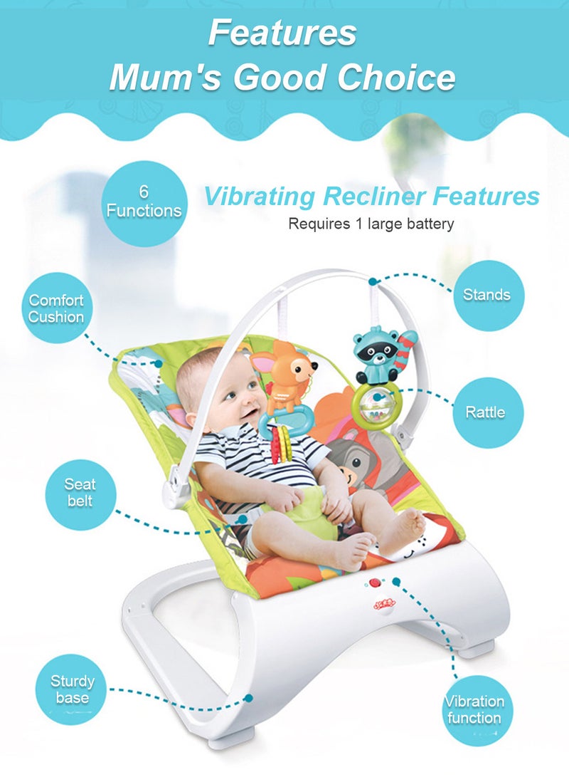 ما بيبي كرسي هزاز هزاز للأطفال. كرسي هزاز للأطفال مع موسيقى، أرجوحة أطفال خفيفة الوزن، يمكن أن تستلقي وتجلس - Image 3