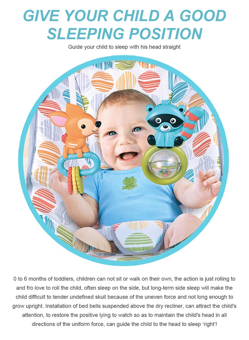 ما بيبي كرسي هزاز هزاز للأطفال. كرسي هزاز للأطفال مع موسيقى، أرجوحة أطفال خفيفة الوزن، يمكن أن تستلقي وتجلس - Image 5