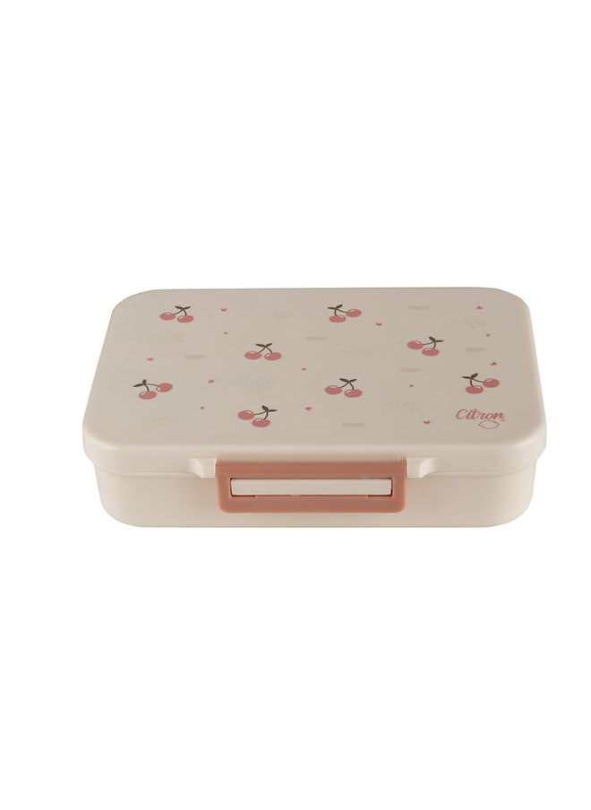 Tritan Lunch Box With 4 Compartments For Kids Includes 1 Sauce Container, Leak Proof And Bpa Free Lunch Box For Kids - Cherry