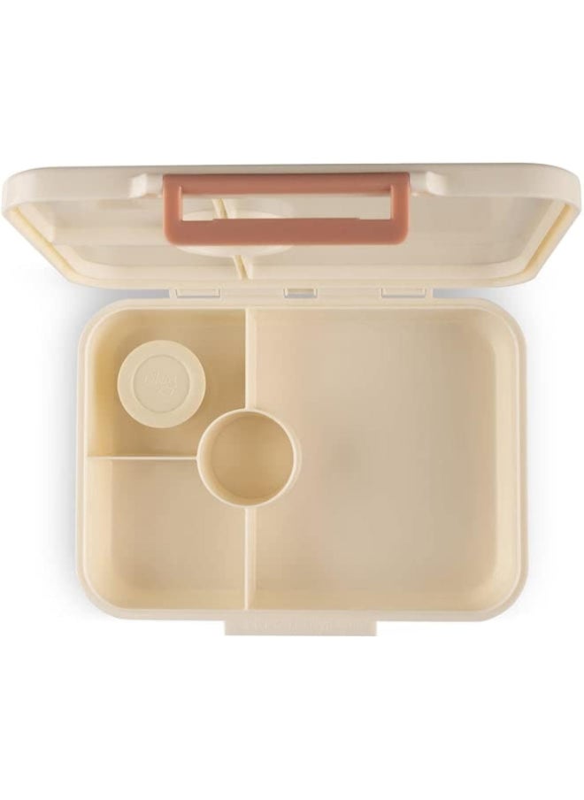 Tritan Lunch Box With 4 Compartments For Kids Includes 1 Sauce Container, Leak Proof And Bpa Free Lunch Box For Kids - Cherry