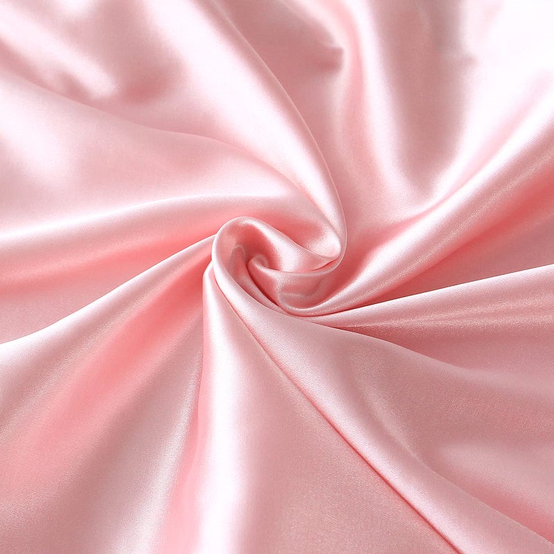 Coldwind Satin Fitted Soft & Silky Crib Mattress Sheet (52"x28"x8") for Baby Hair & Skin, Pink Satin Baby Sheet, 1 Pack - Image 3