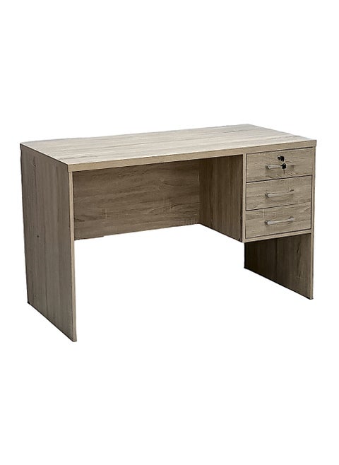 SBF Wooden Writing Table with Three Drawers, Office Table with Lockable Top Drawer, Computer Desk for Study and Work, Ideal Laptop Table for Home and Office