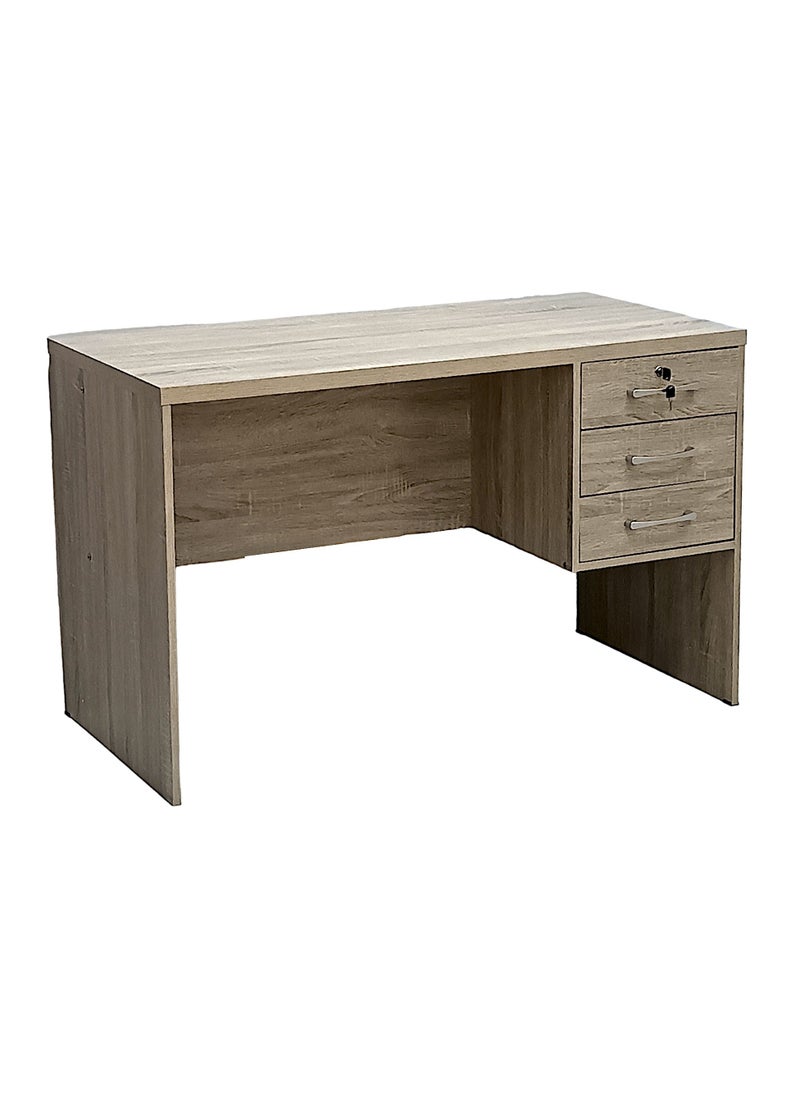 SBF Wooden Writing Table with Three Drawers, Office Table with Lockable Top Drawer, Computer Desk for Study and Work, Ideal Laptop Table for Home and Office