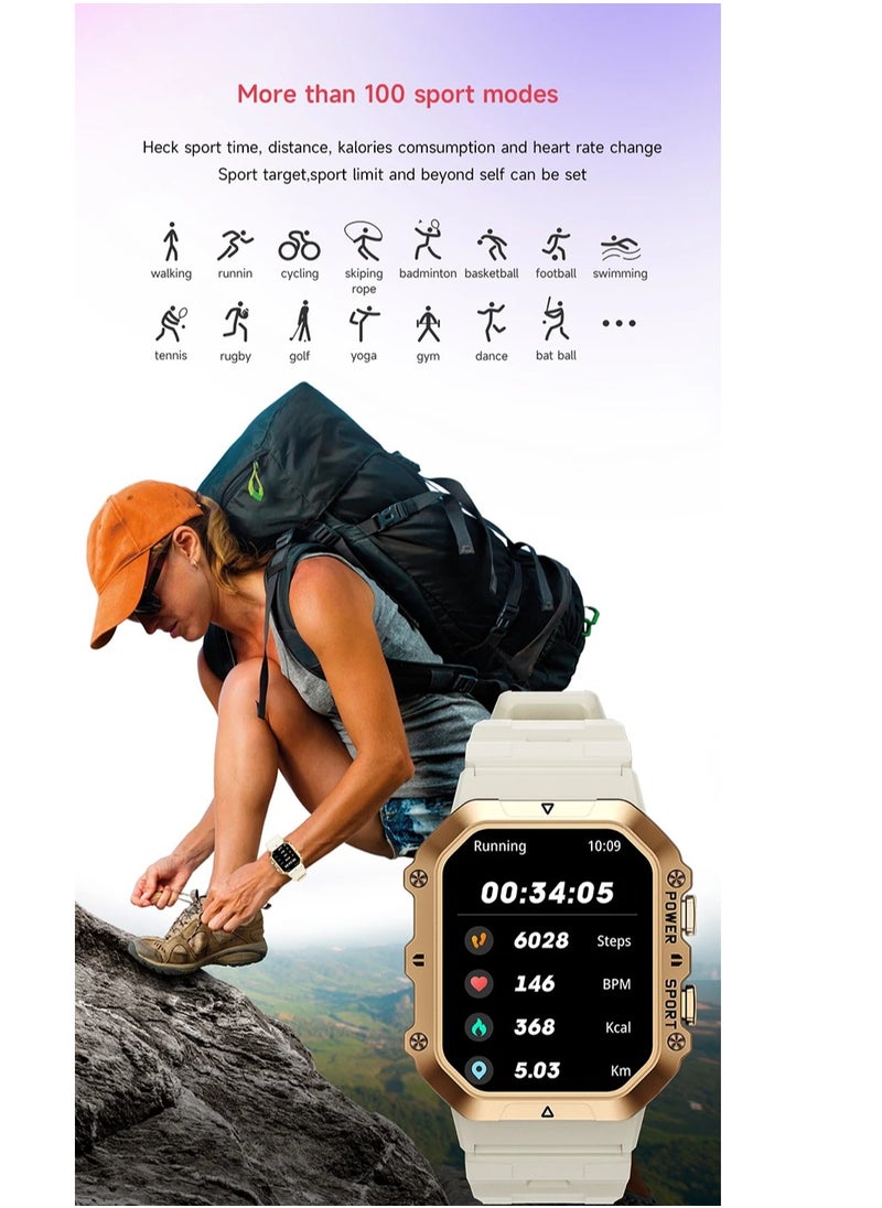 Yezler Active Glow Smart Watch for Women - AMOLED Display, Rugged Sports Design, Fitness Tracker, Heart Rate & Sleep Monitor, IP68 Waterproof, Step Counter, Smart Notifications, Compatible with Android & iOS, Ideal for Active Lifestyle  - Image 3