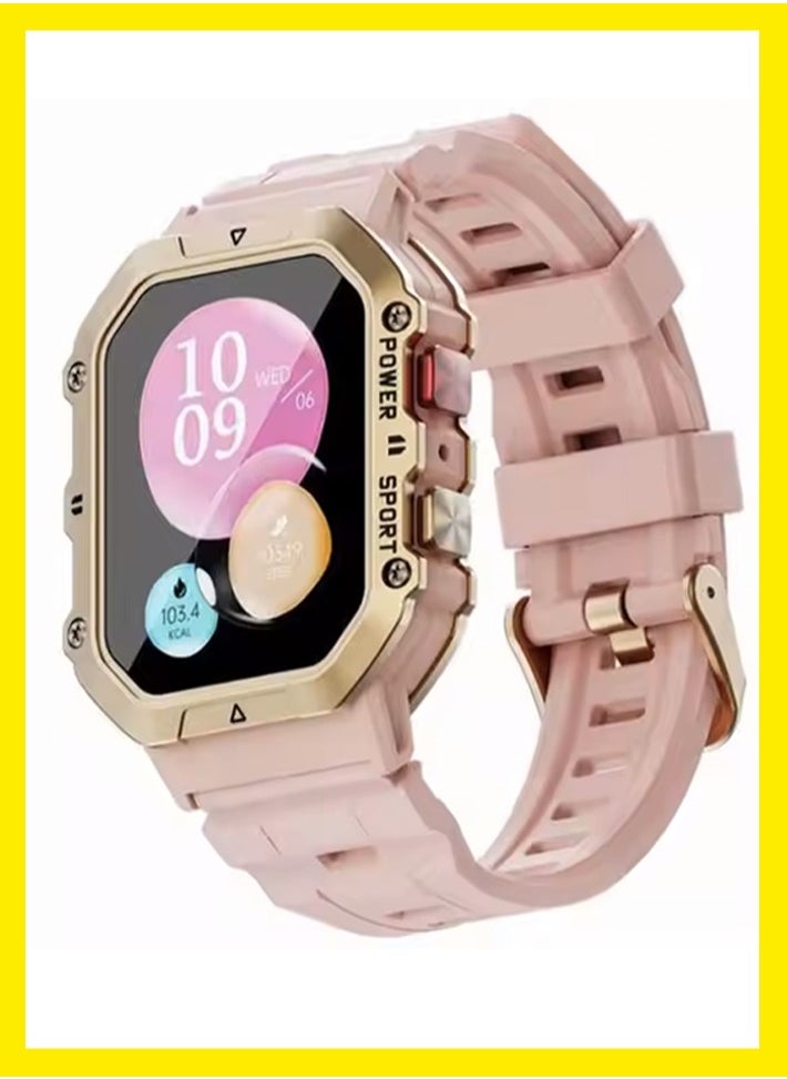 Yezler Active Glow Smart Watch for Women - AMOLED Display, Rugged Sports Design, Fitness Tracker, Heart Rate & Sleep Monitor, IP68 Waterproof, Step Counter, Smart Notifications, Compatible with Android & iOS, Ideal for Active Lifestyle  - Image 1