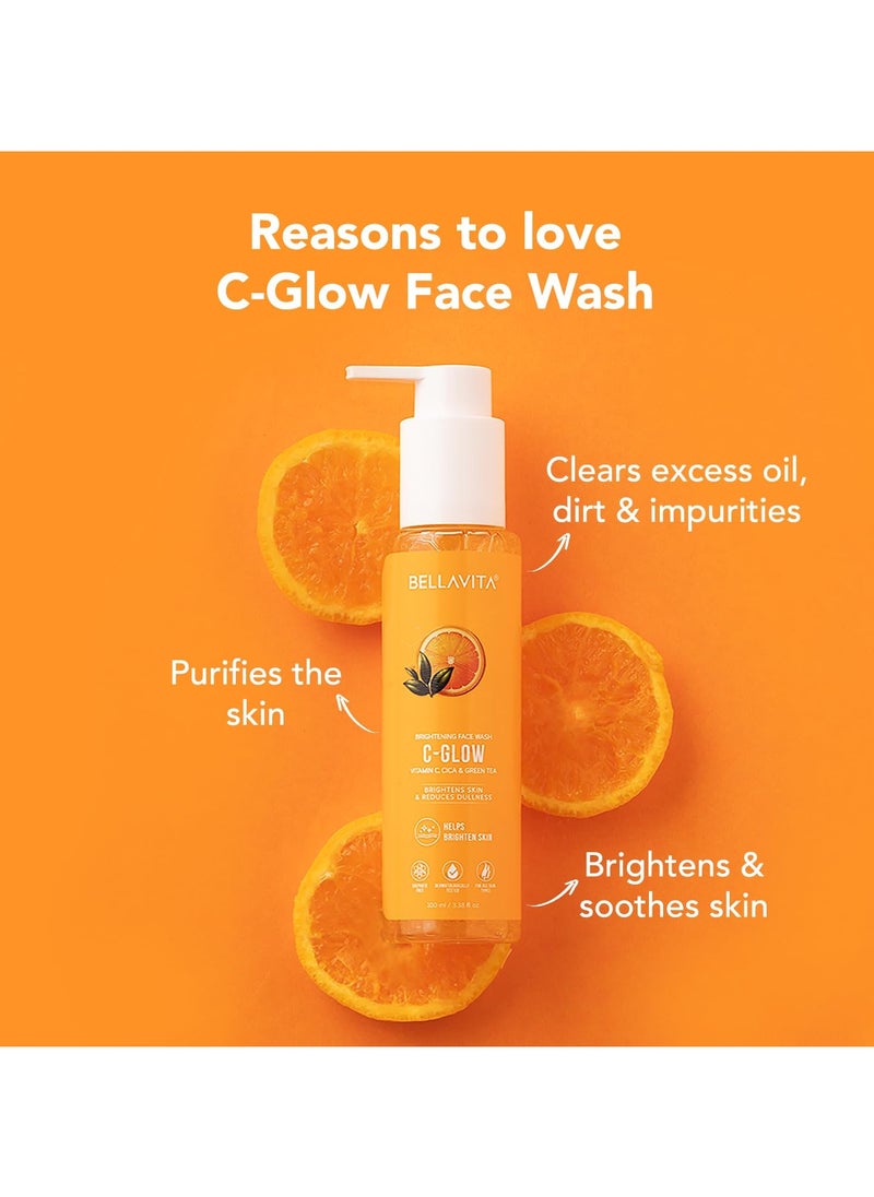 BELLAVITA Organic Vitamin C-Glow Natural Face Wash with Honey, Aloe and Sandalwood, Oil Control, Acne Removal and Glowing Skin for Men and Women - 100 ml  - Image 3