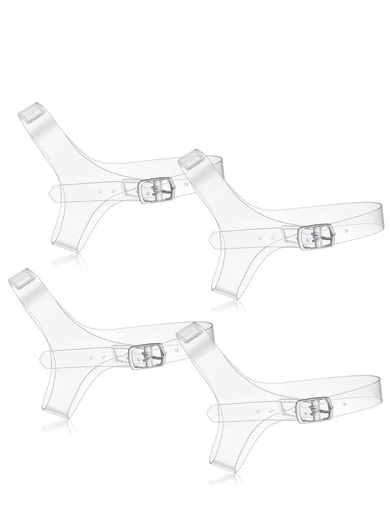 زوجان من أحزمة الأحذية للكعب أحزمة أحذية قابلة للفك حزام حذاء شفاف حزام كاحل للنساء أربطة شفافة قابلة للفك ملحقات ضد انزلاق أربطة الأحذية لتثبيت الكعب العالي المتساهل - Image 1