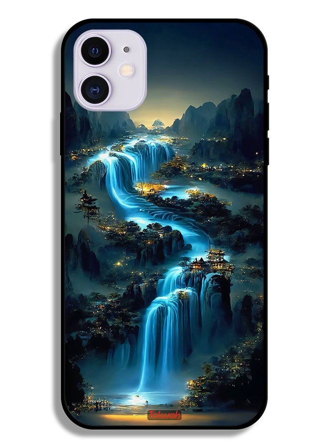 Tolwak Apple iPhone 11 Protective Case Waterfall Art - Image 2
