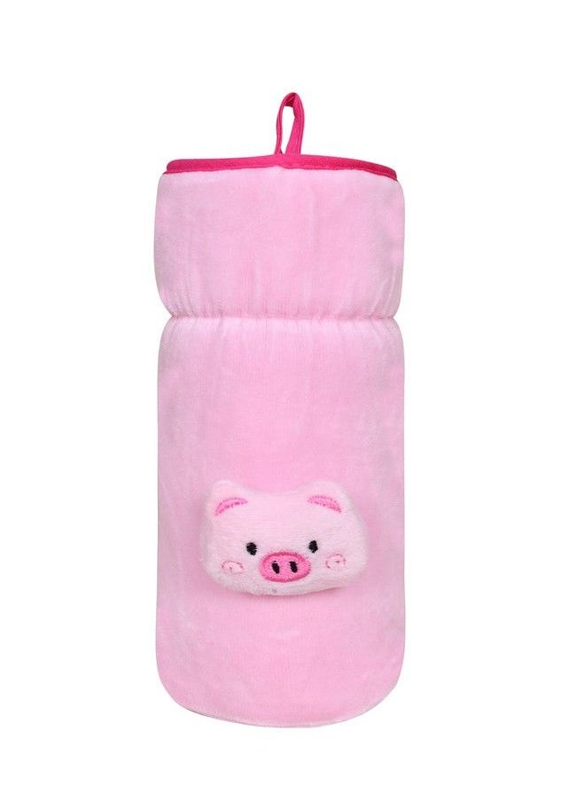 The Little Lookers - Bottle Cover For Philips Avent Wide Neck Feeders Soft Plush Stretchable Baby Feeding Bottle Cover With Easy To Hold Strap (Light Pink & Blue Wide Neck 240330Ml 811Oz) - Image 1