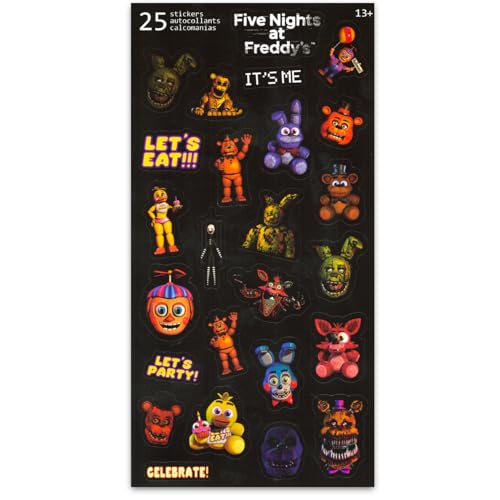Five Nights at Freddy's Party Favors for Boys & Girls - FNAF Stickers Sheet Bulk Bundle with 12 Pack Five Nights at Freddy's Sticker Sheets for Kids Birthday Party & Goodie Bags | FNAF Party Supplies - Image 2