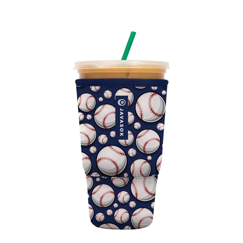 Sok It Java Sok Iced Coffee & Cold Soda Insulated Neoprene Cup Sleeve (Play Ball  XLarge: 38-42oz) - Image 1