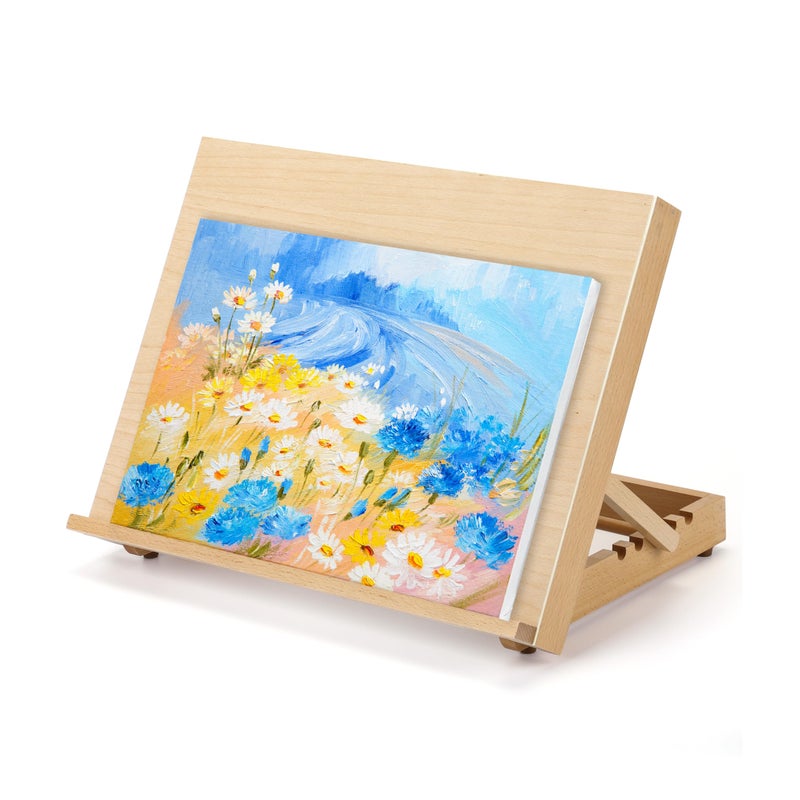 TX liteart Adjustable Wood Tabletop Easels for Painting and Drawing Supplies - Portable Drafting Table & Art Stand, 5-Position Desk Easel with Smooth Art Board for Studio Sketching (16.5" x 12.5") - Image 1
