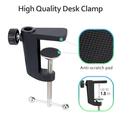 WIBOND For HyperX Quadcast S Boom Arm - Upgraded Mic Arm with Reduce Wind Noises Mic Foam Cover, White Boom Arm for Hyperx Quadcast, 3/8" to 5/8" Adapter Compatible with Other Models - Image 5